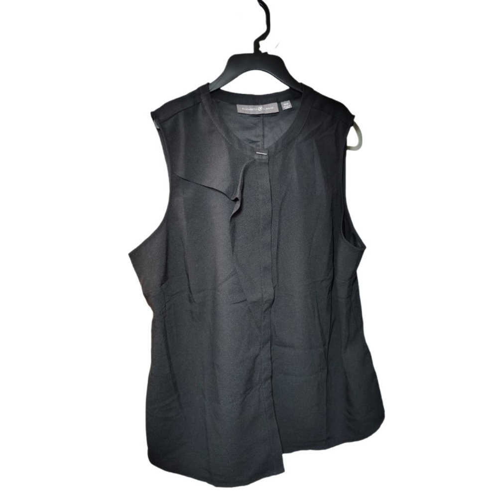 Elizabeth & Clarke Women's Black Sleeveless Blouse 18W